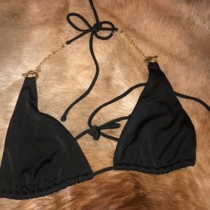 Victoria Secret Triangle Black Bathing Suit Top